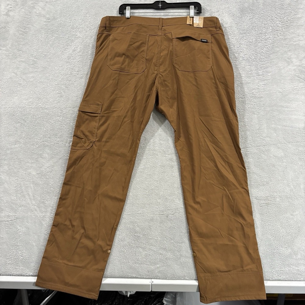 PRANA Stretch Zion Fit Pant II Men 42x32 Sepia Brown Roll Cuff Outdoor Hiking - Picture 4 of 9